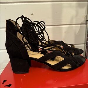 Michael Kors suede lace up heels
